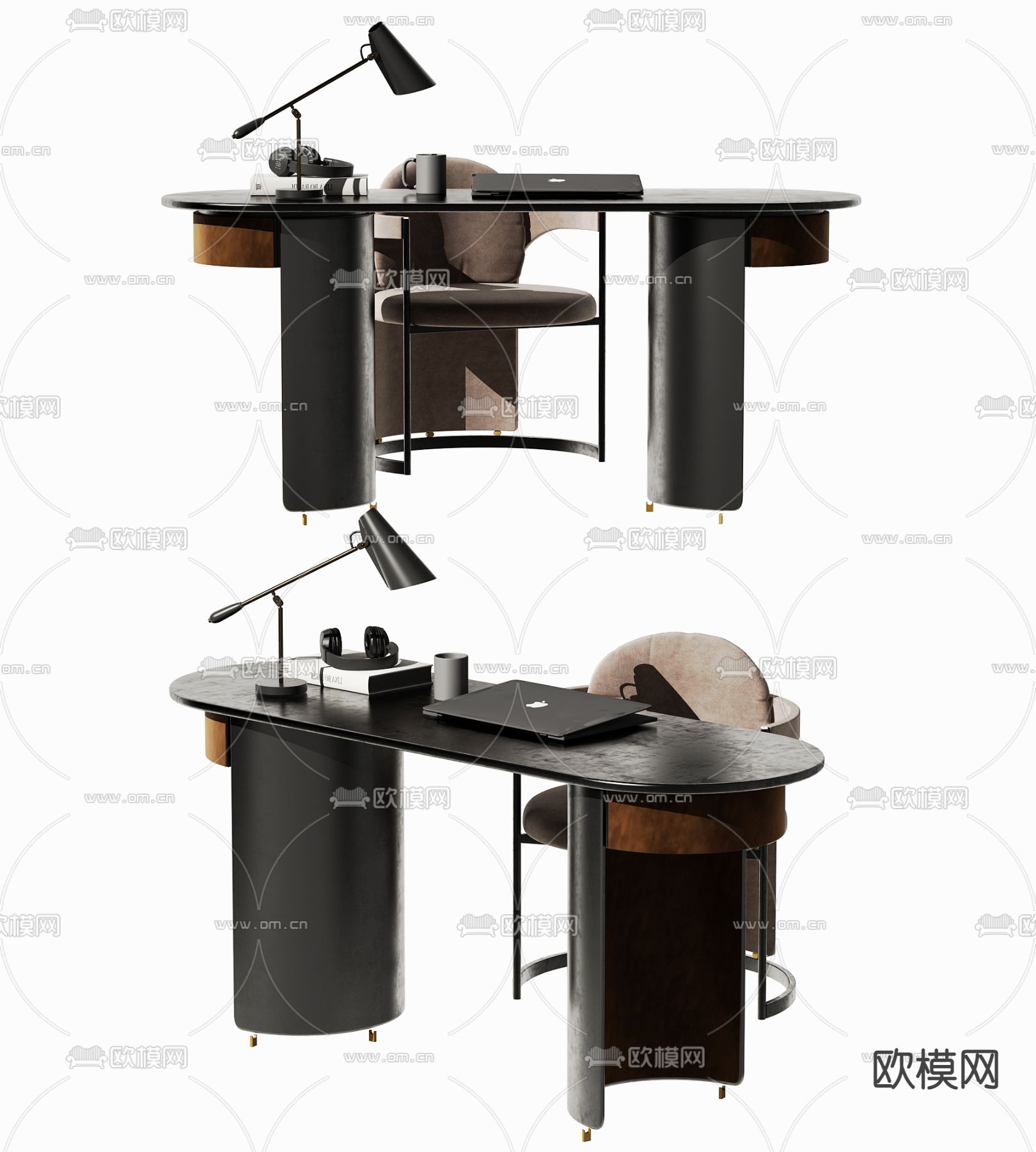 现代书桌椅3d模型