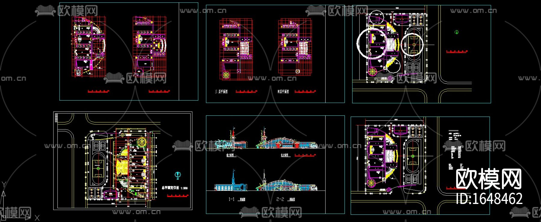 学校cad施工图下载（渲染图2）