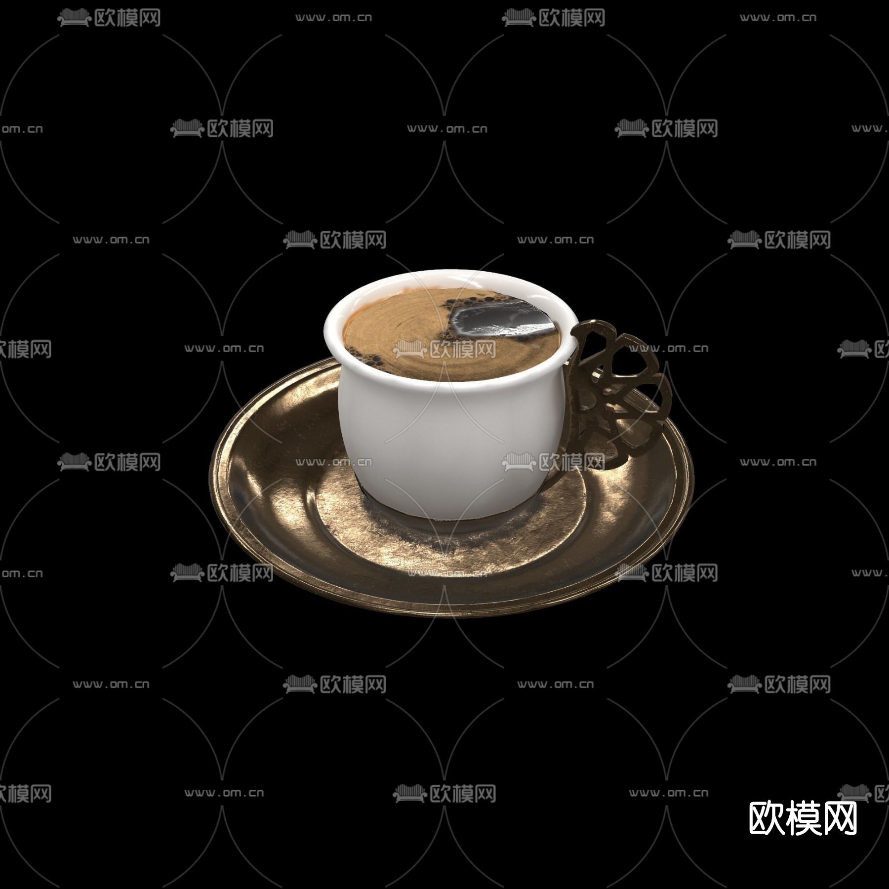 现代咖啡杯免费3d模型下载