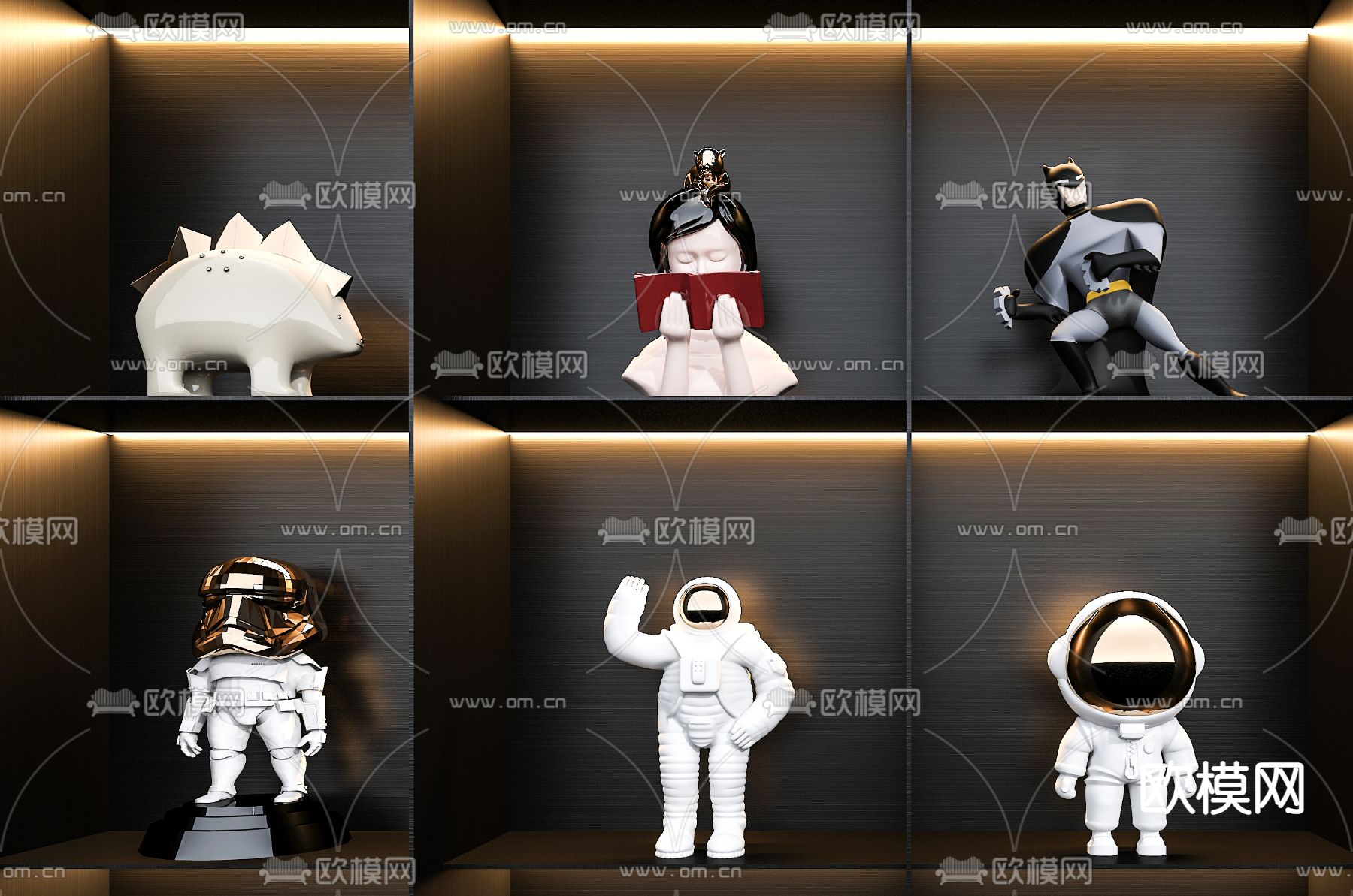 现代玩具公仔摆件3d模型