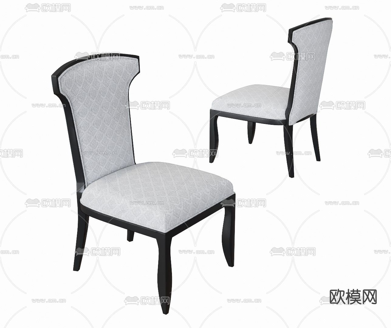 现代布艺休闲椅su模型下载（渲染图1）