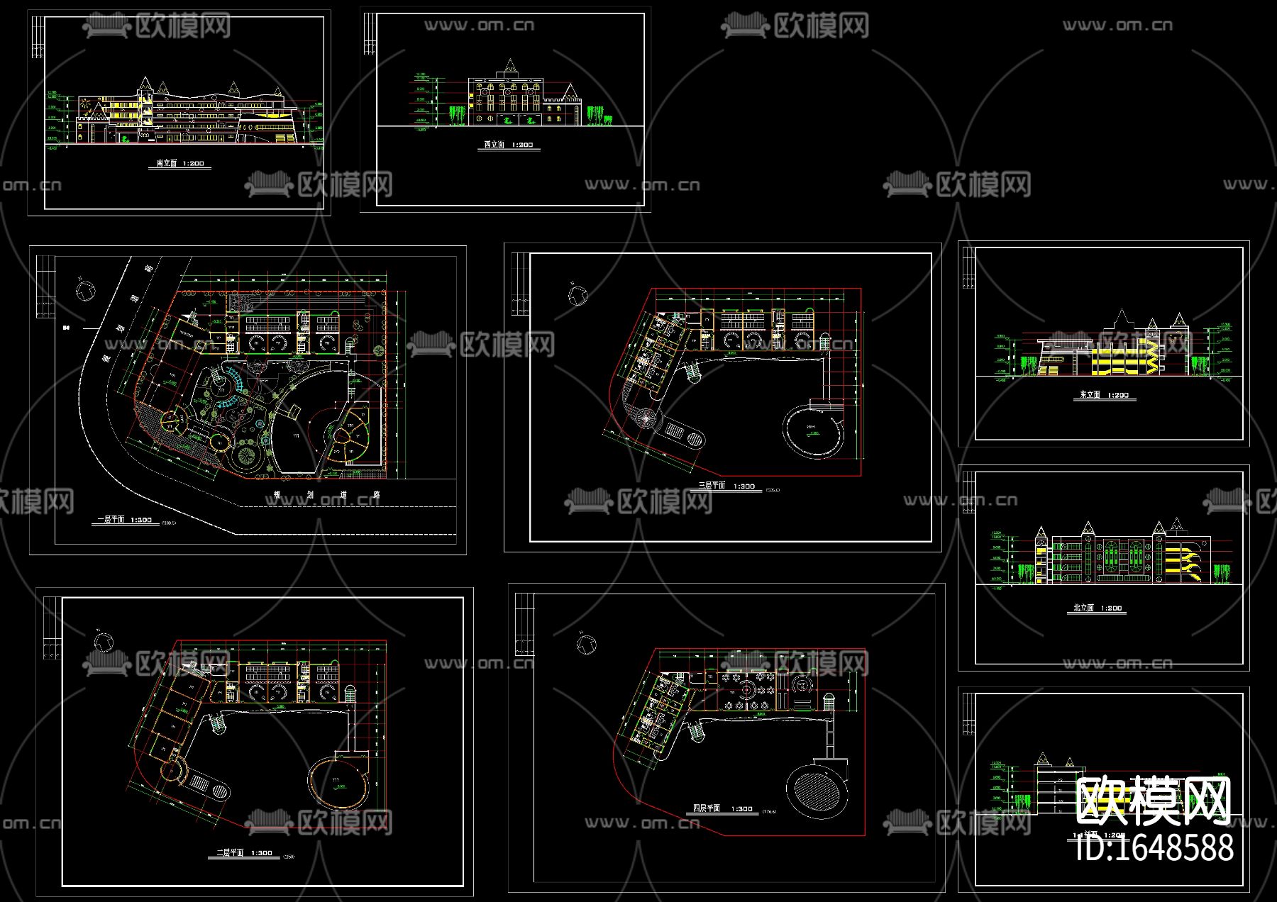 幼儿园cad建筑图下载