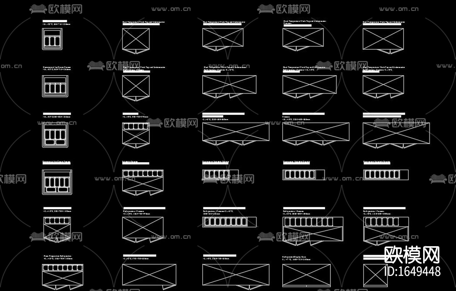 商用制冷设备cad图库下载（渲染图5）