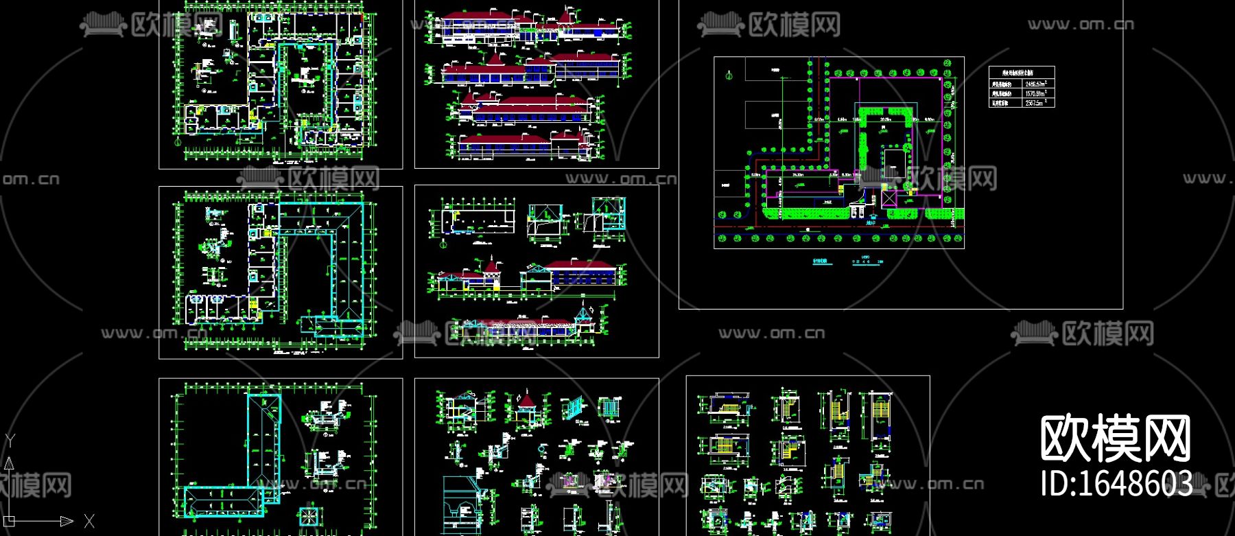 幼儿园cad建筑图下载（渲染图2）