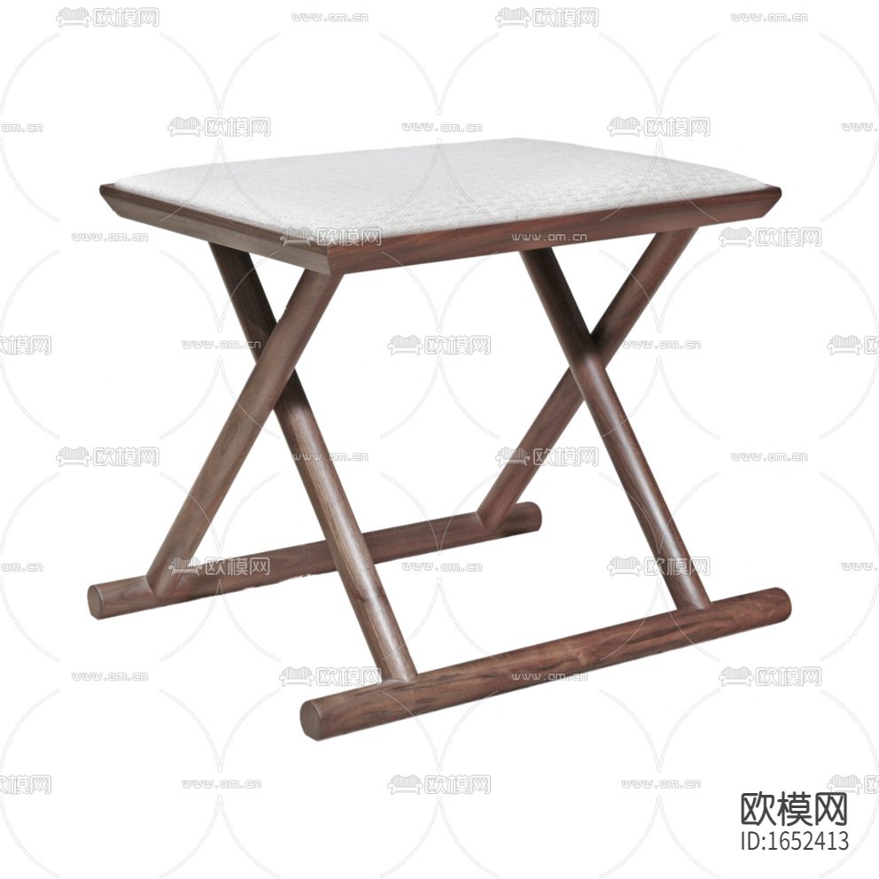 北欧简约实木布艺凳子下载