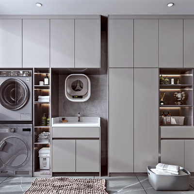  现代阳台su模型 