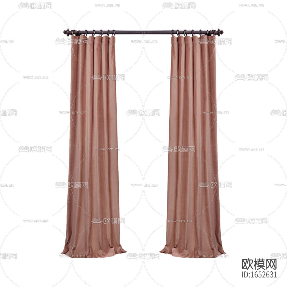 美式轻奢少女脏粉色天鹅绒窗帘下载