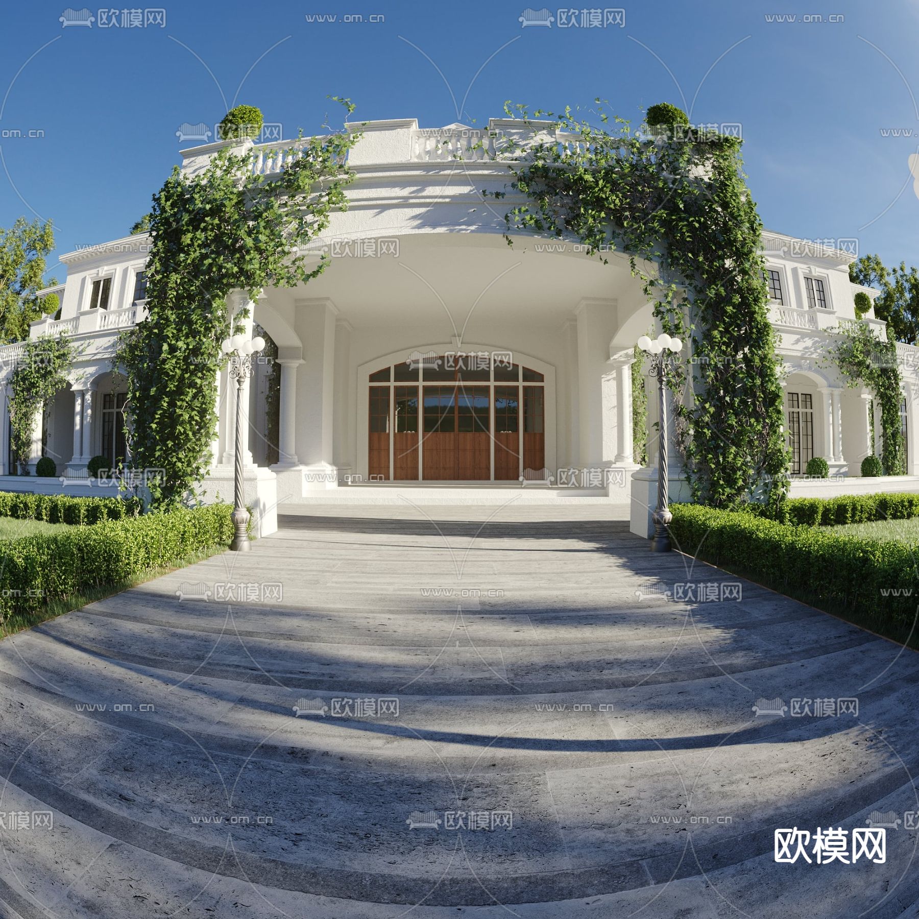 欧式别墅外观3d模型