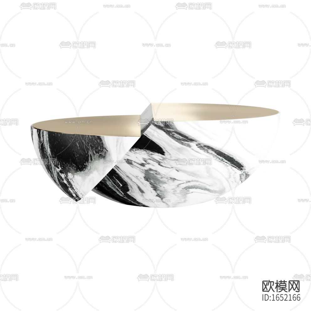 美式轻奢艺术大理石不锈钢茶几下载