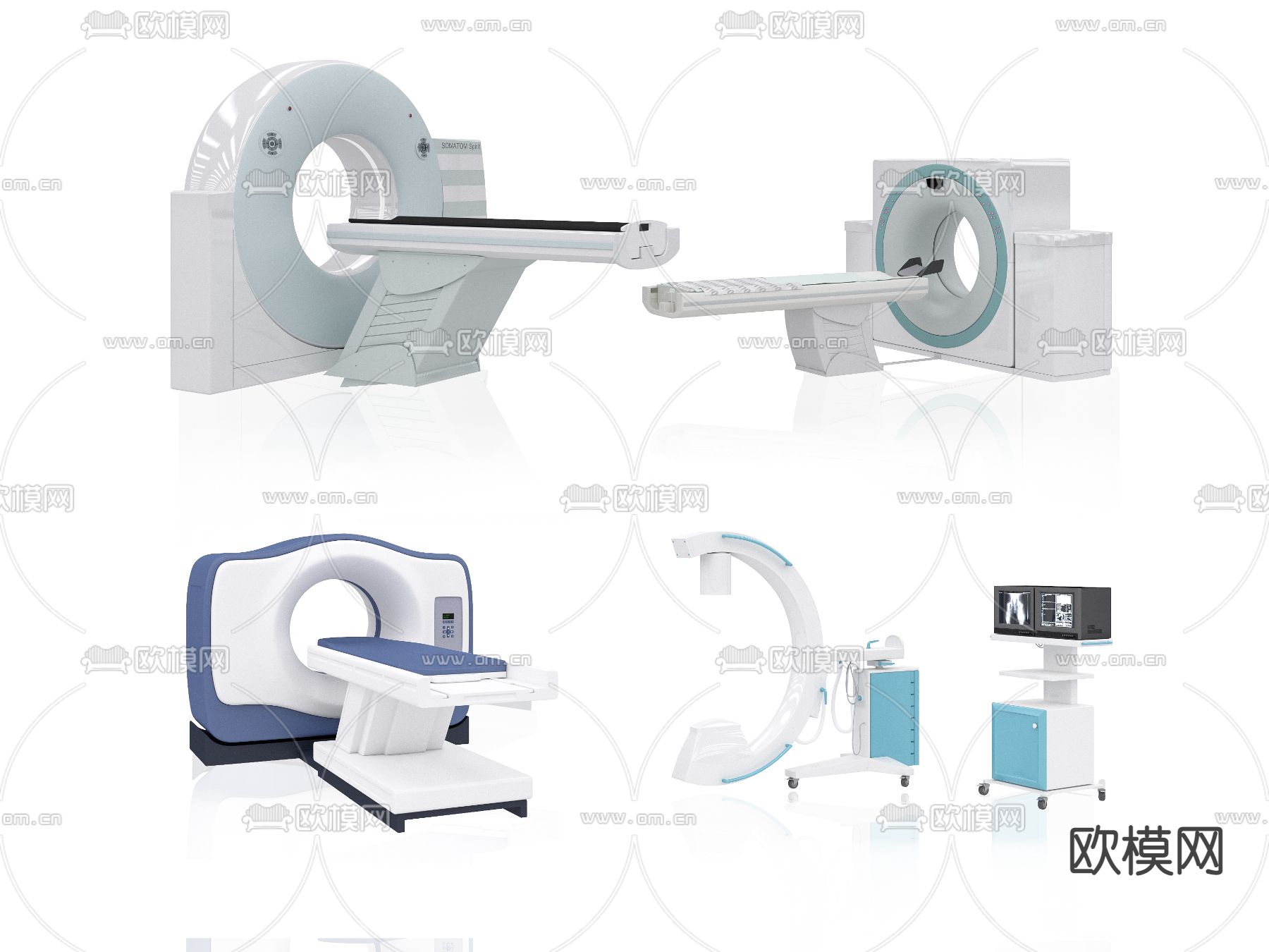 现代磁共振ct医疗器材3d模型下载