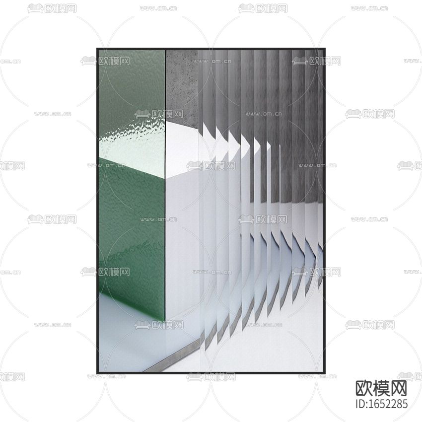 现代简约创意几何体色彩装饰画