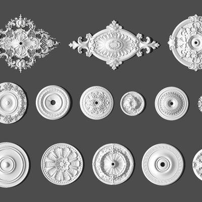  欧式雕花su模型 