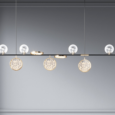 现代玻璃多头吊灯3d模型