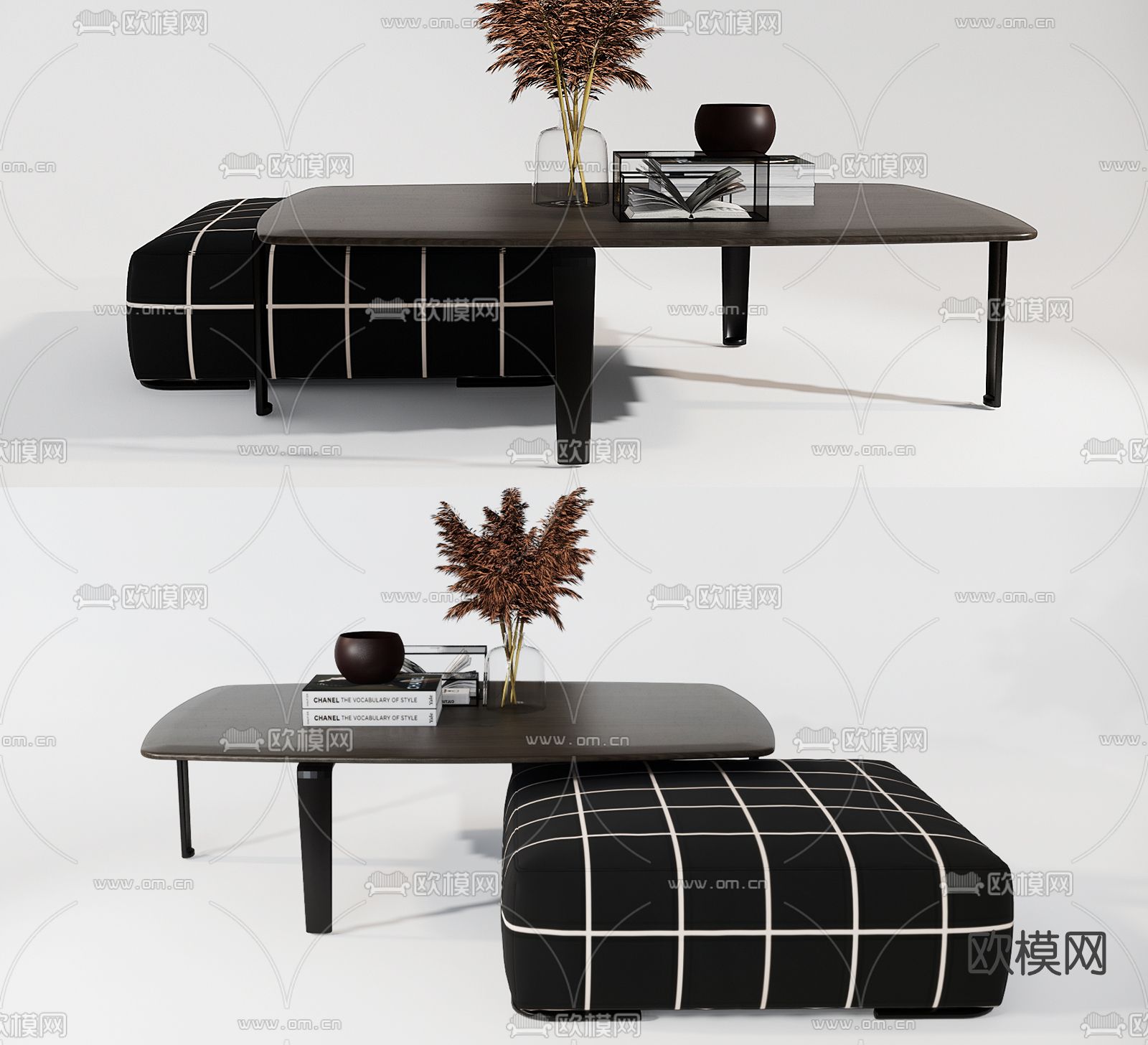 现代简约茶几su模型下载（渲染图1）