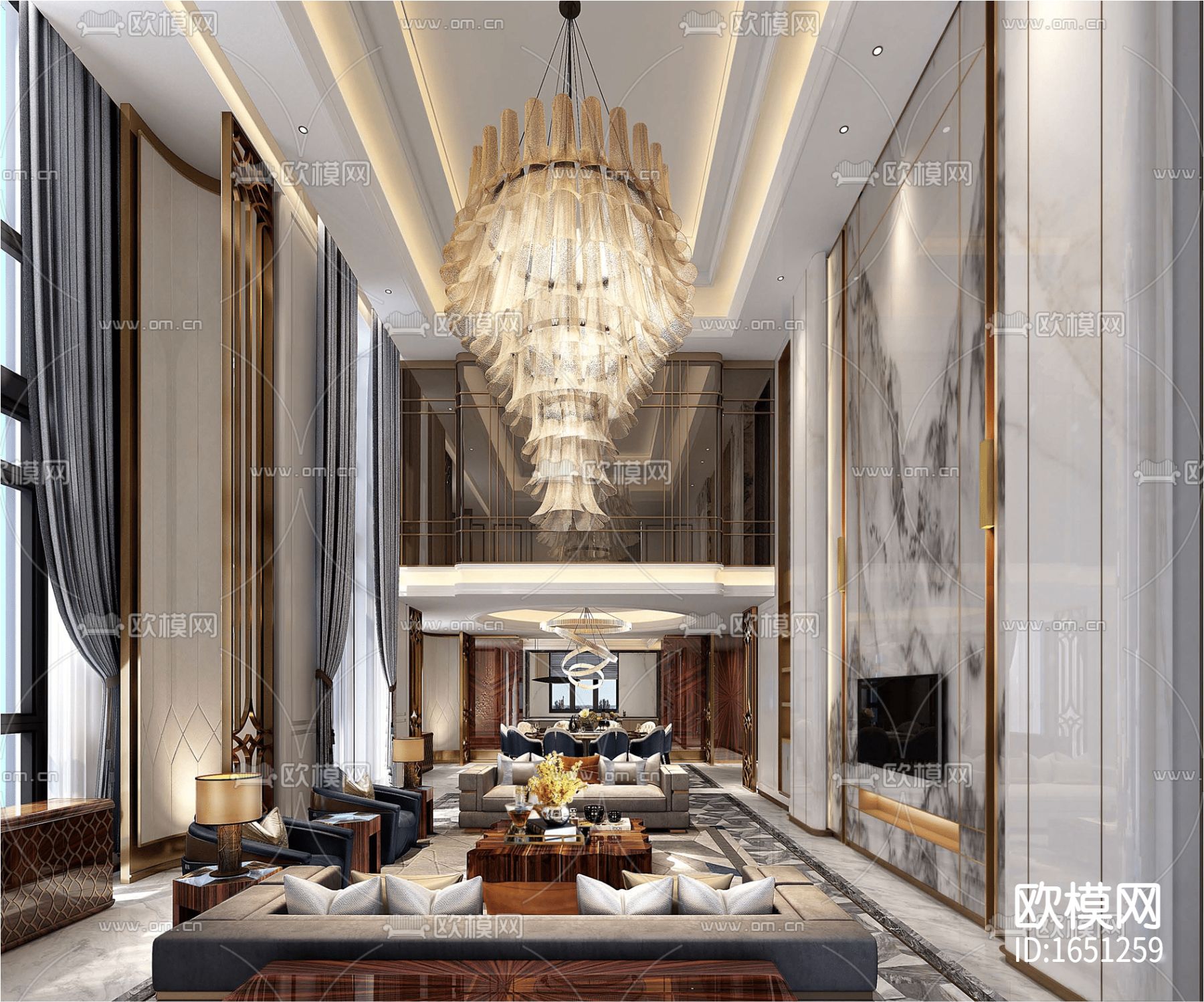 新中式别墅下载（渲染图6）