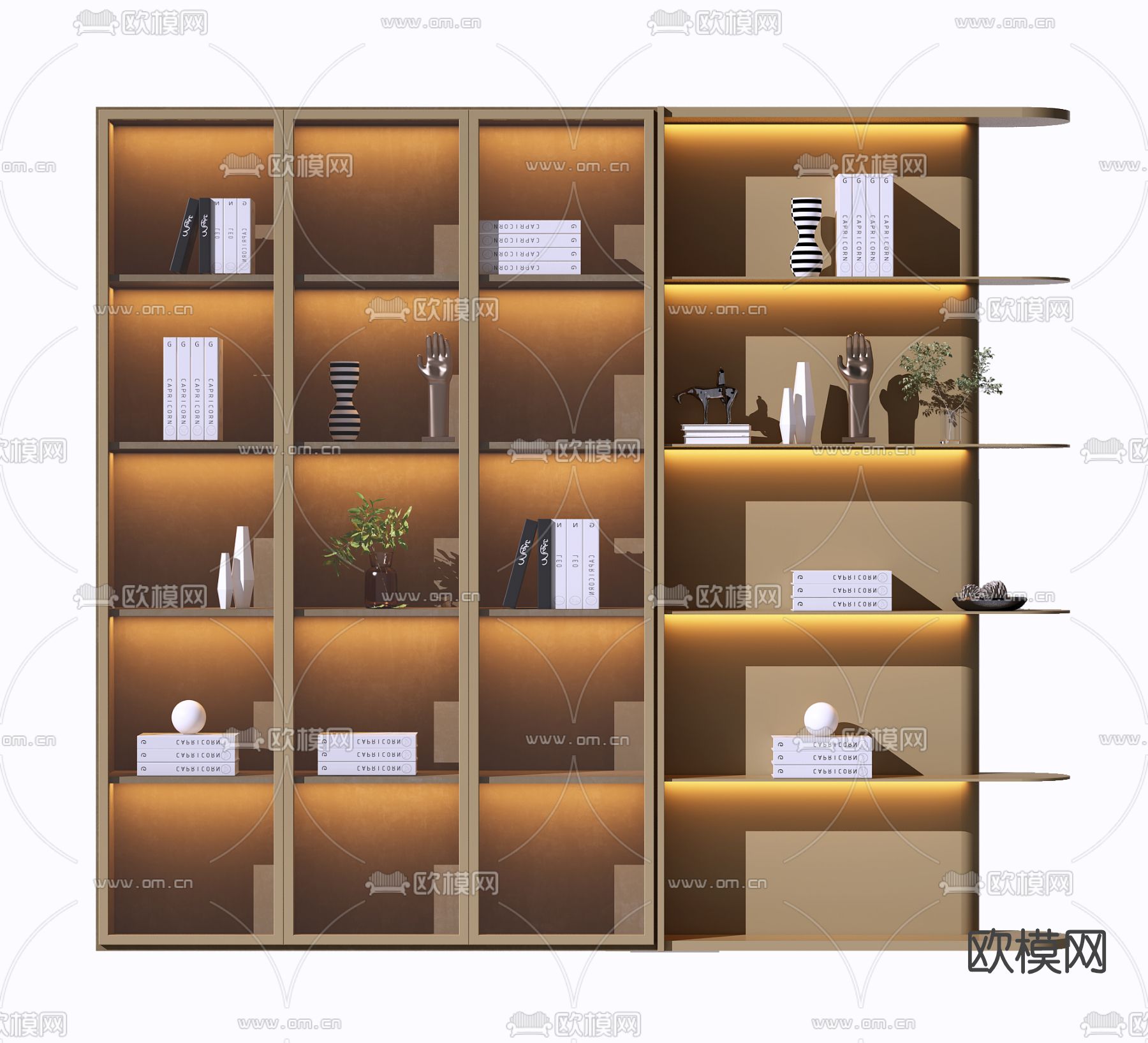 新中式装饰柜3d模型
