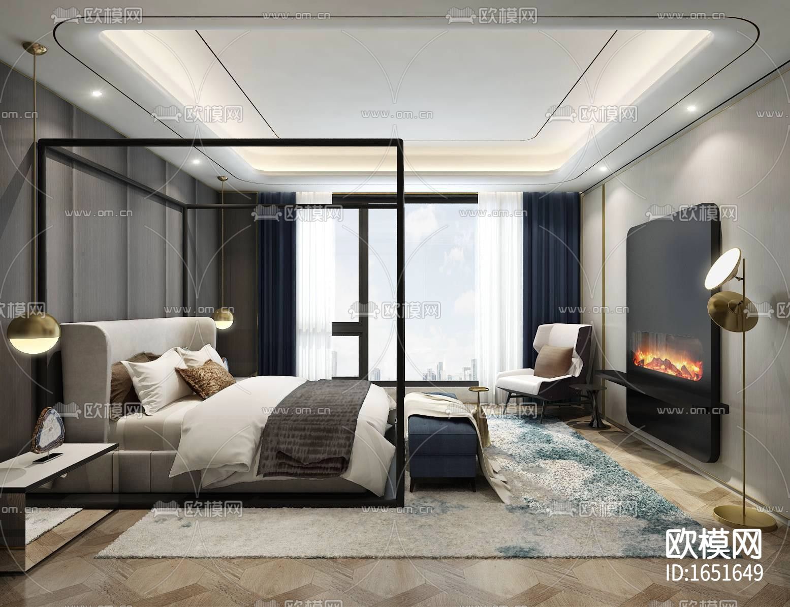 首创天阅西山下跃豪宅样板间下载（渲染图6）