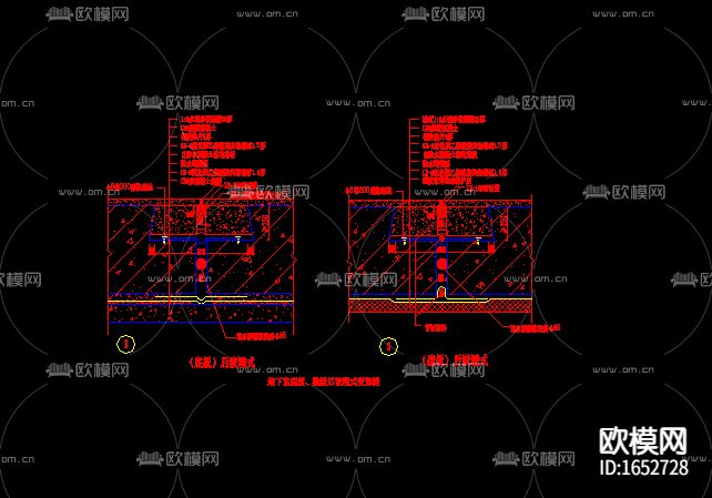 地下室防水节点图下载（渲染图3）