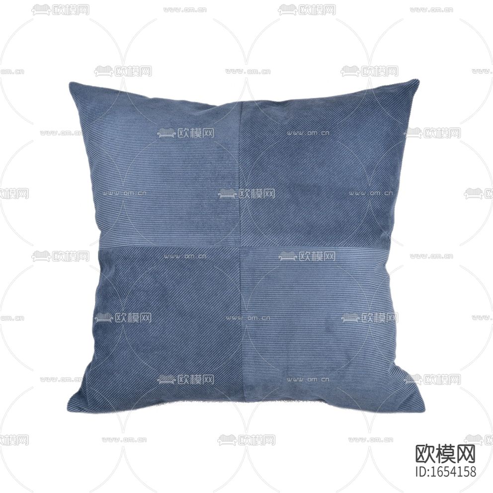 现代简约蓝色条纹拼接布艺抱枕下载