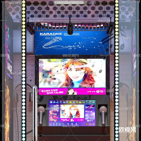现代卡拉OK包厢3d模型下载(渲染图3)