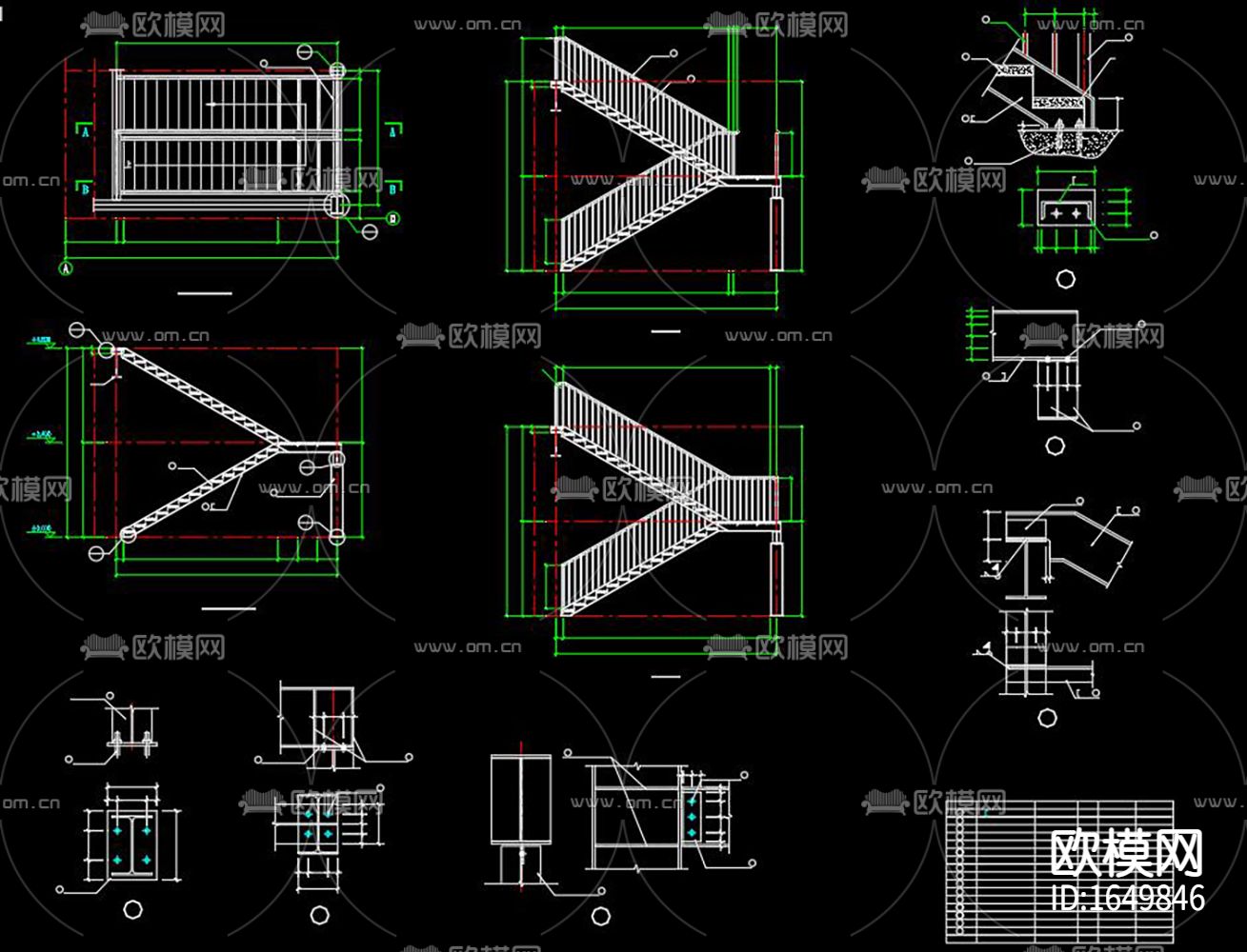 物流园钢梯下载（渲染图3）