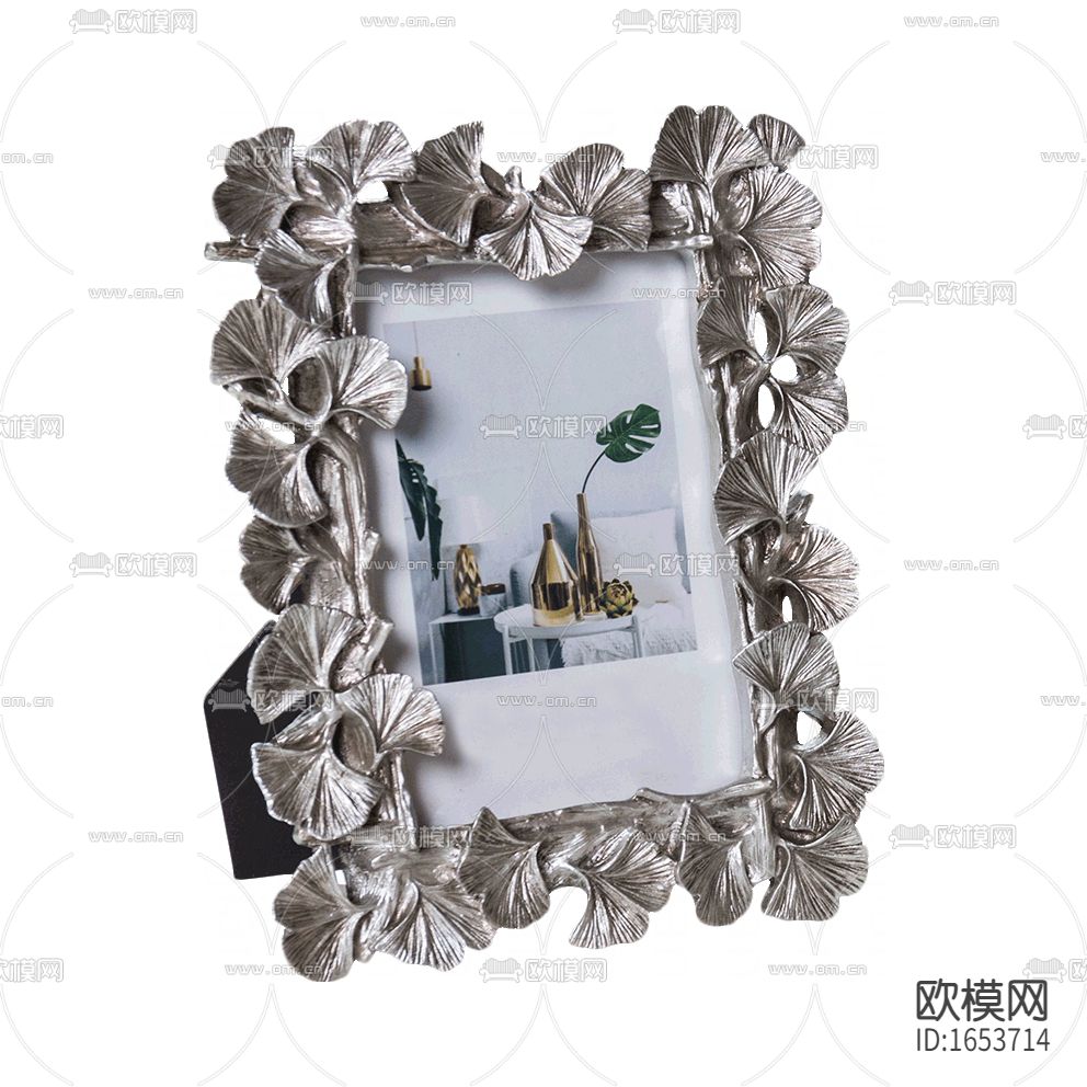 欧式实木银杏叶画框装饰画下载