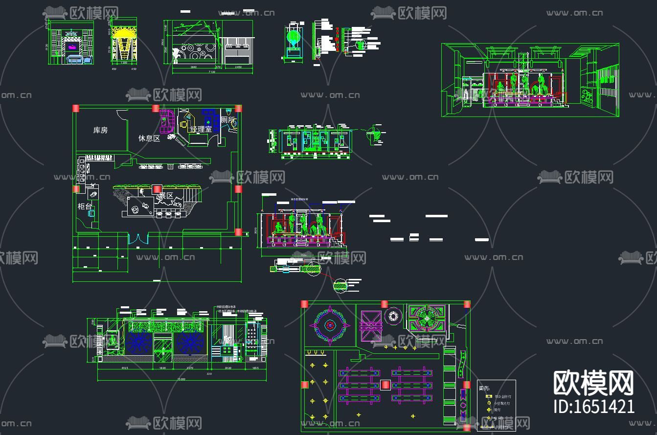 服装店CAD下载（渲染图6）