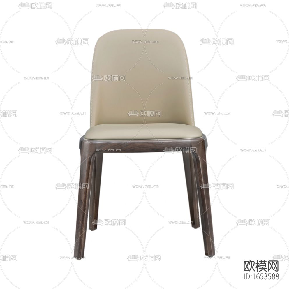 北欧简约米色布艺实木休闲椅