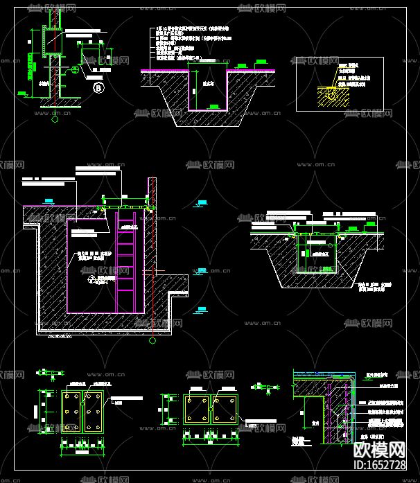 地下室防水节点图下载（渲染图2）