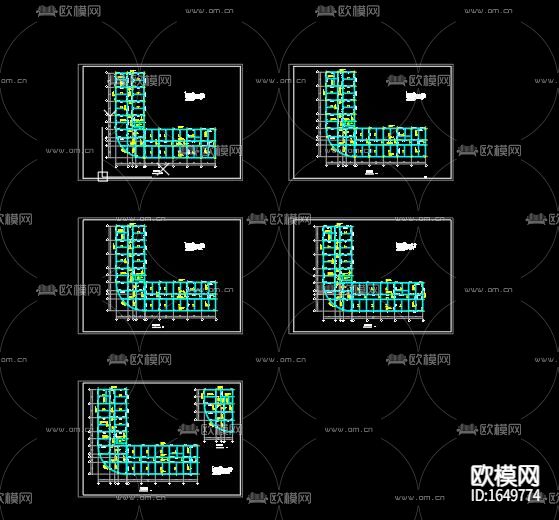 八层框架结构办公楼下载（渲染图3）