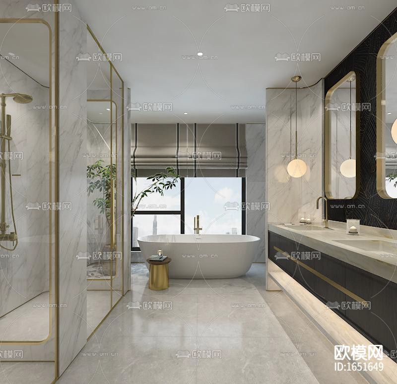 首创天阅西山下跃豪宅样板间下载（渲染图2）