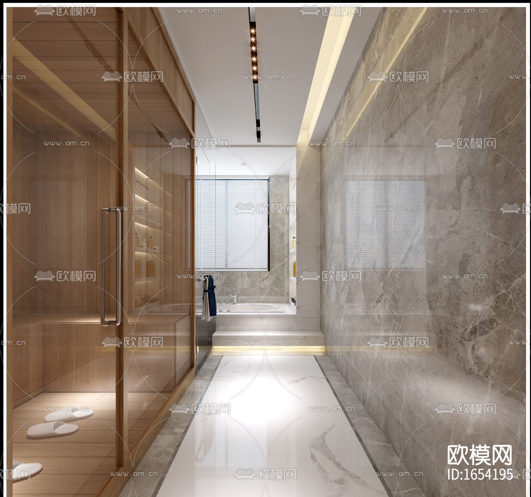 现代别墅cad施工图效果图下载（渲染图9）