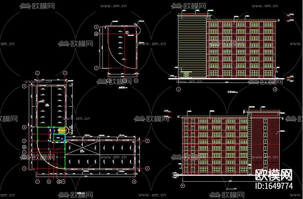 八层框架结构办公楼下载（渲染图7）