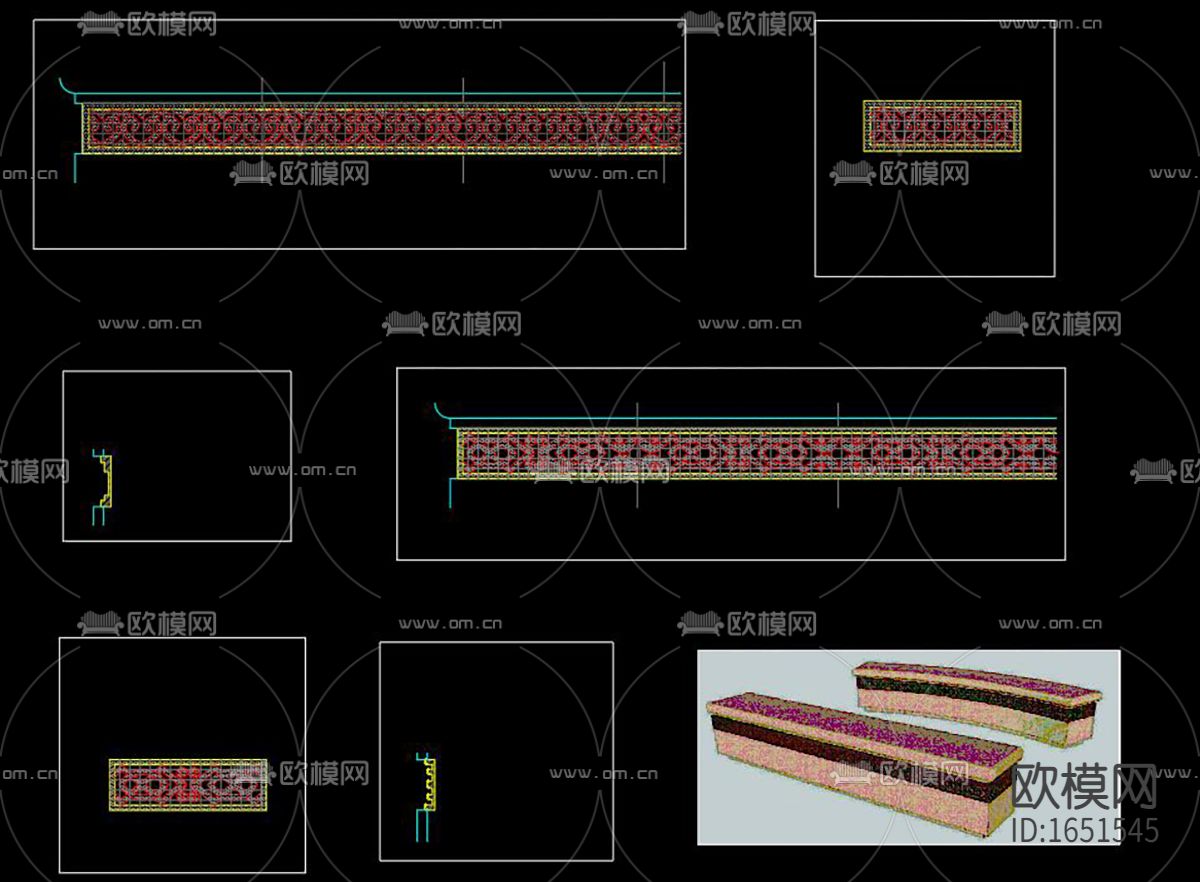 园林景观凳下载（渲染图8）