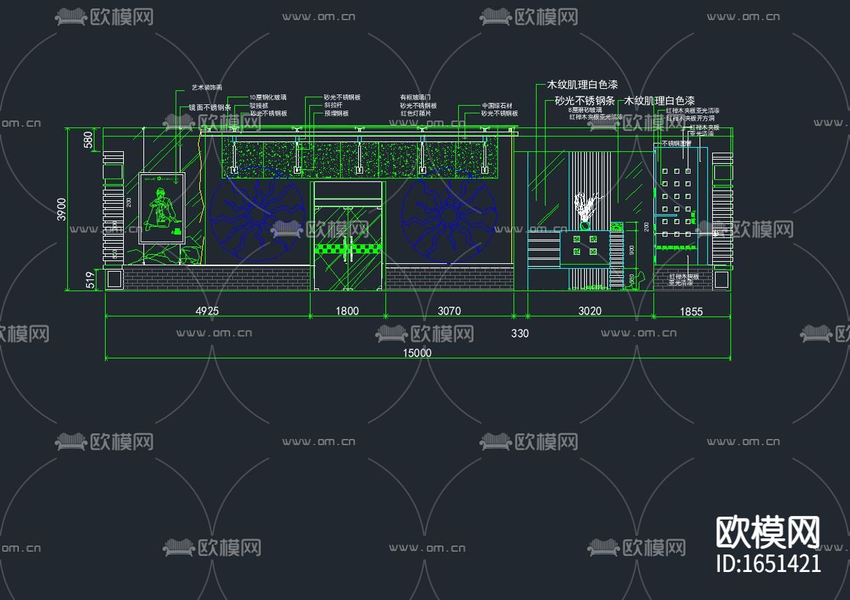 服装店CAD下载（渲染图7）