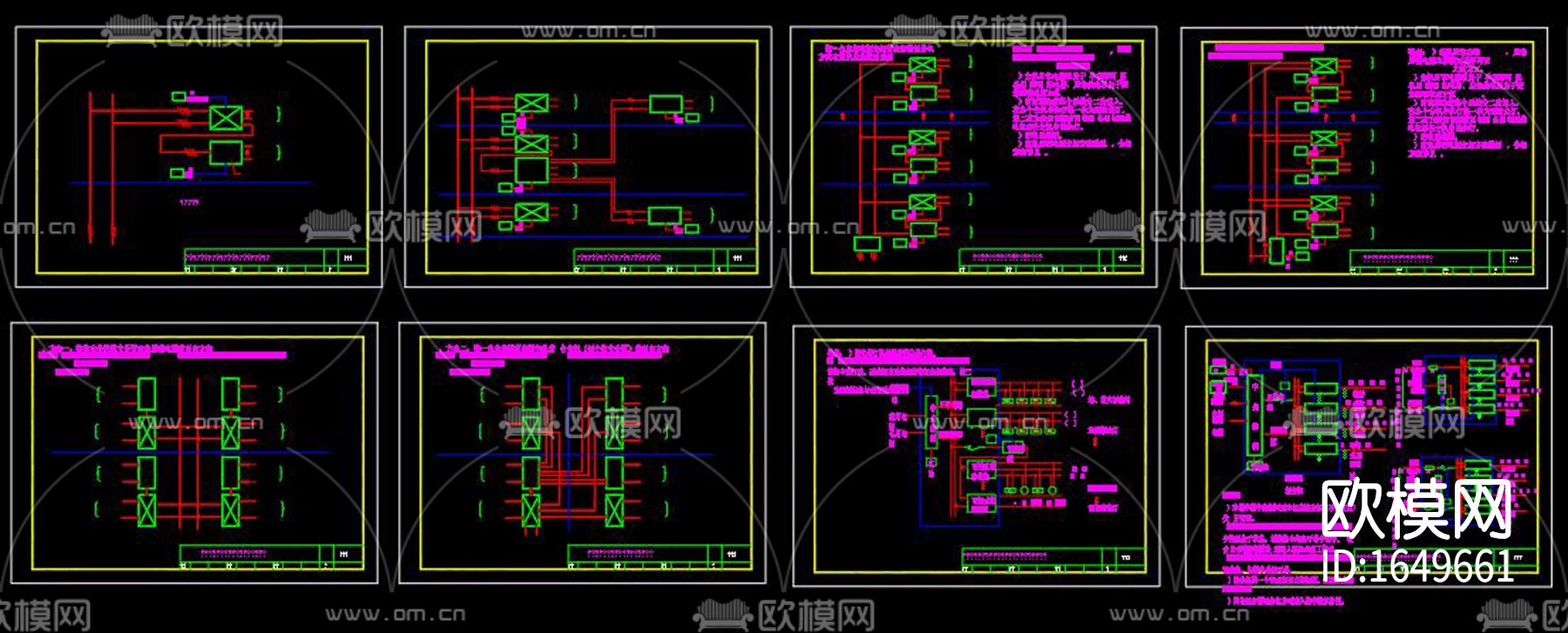 智能家居控制系统cad图库下载（渲染图4）