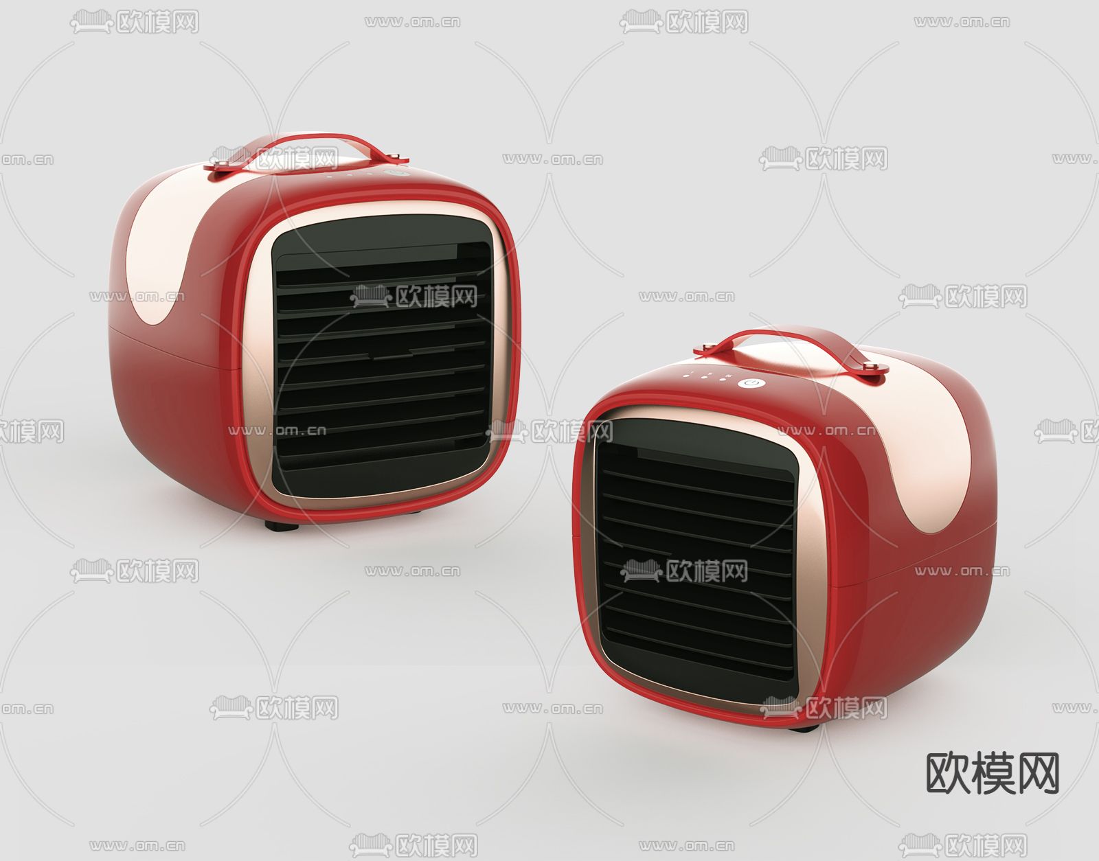 现代桌面小风扇3d模型