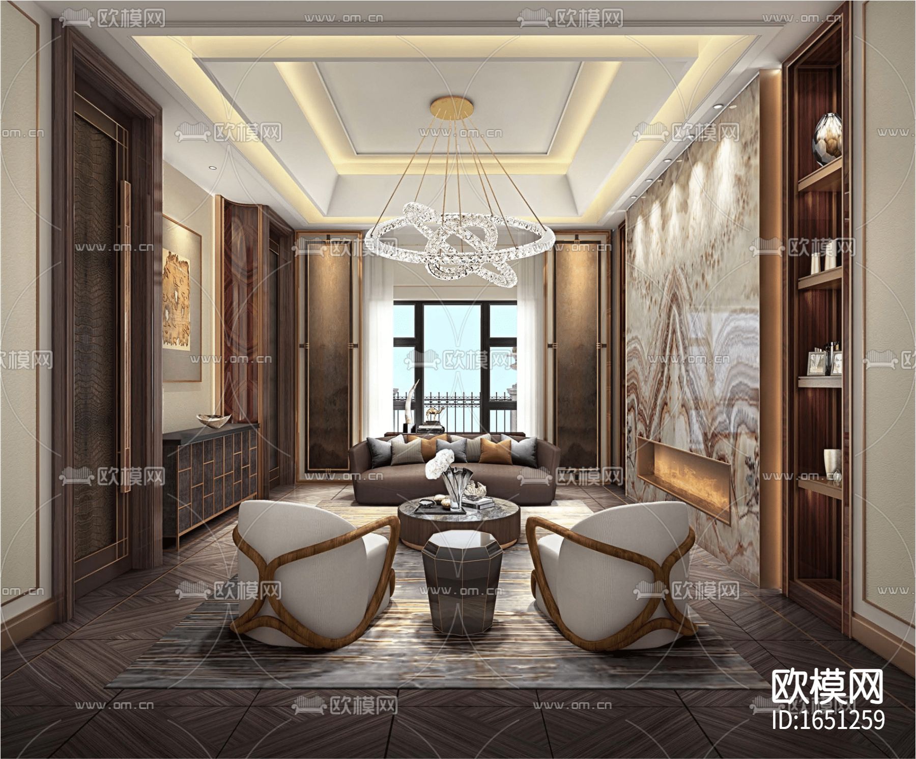 新中式别墅下载（渲染图5）