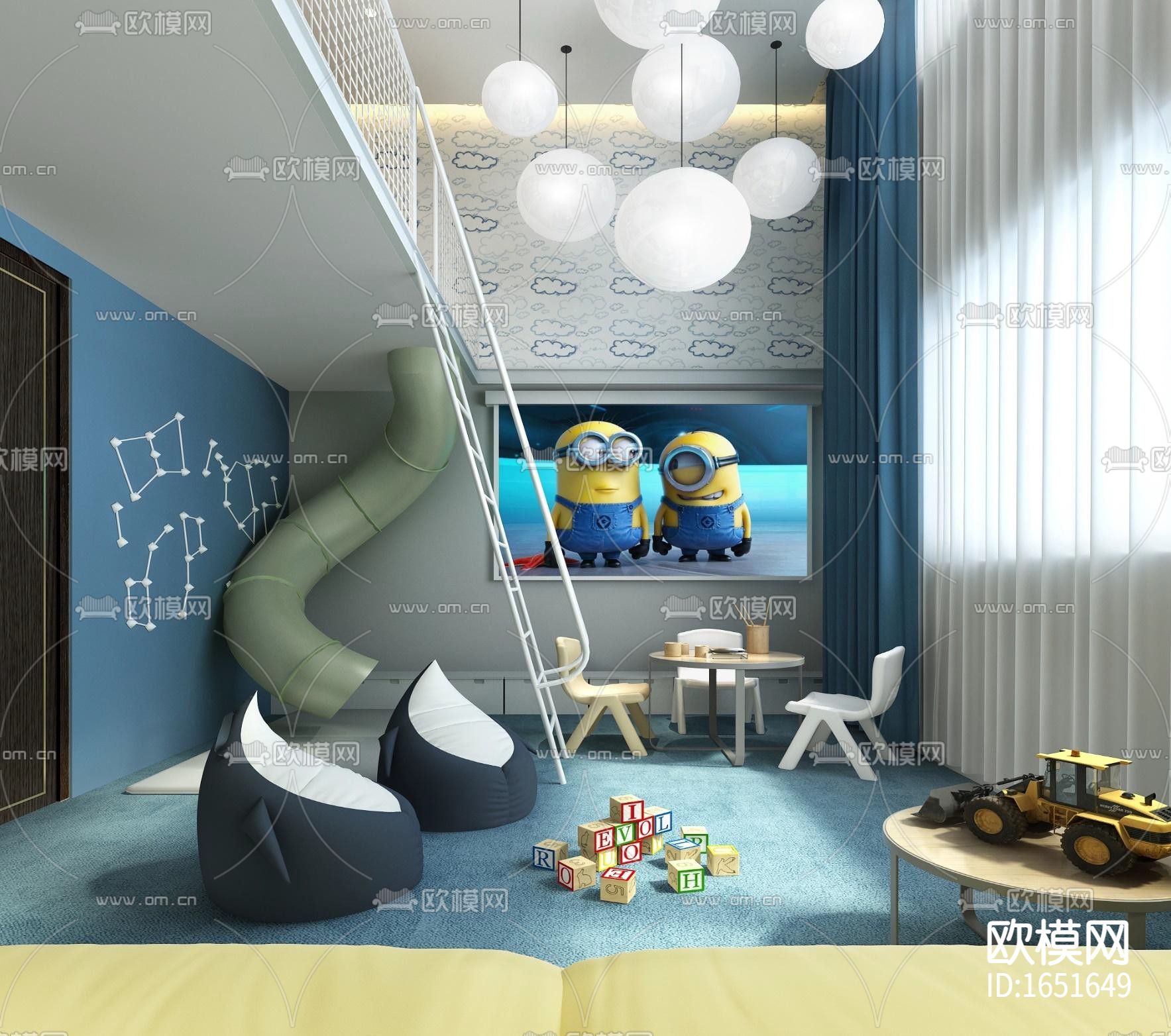 首创天阅西山下跃豪宅样板间下载（渲染图3）