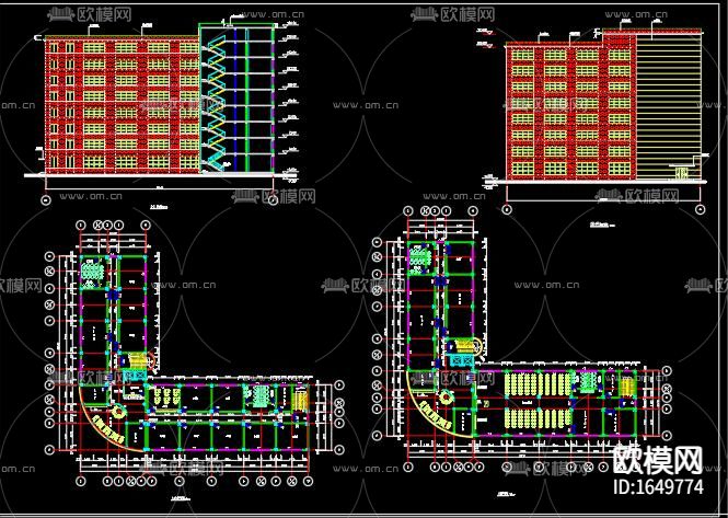 八层框架结构办公楼下载（渲染图4）
