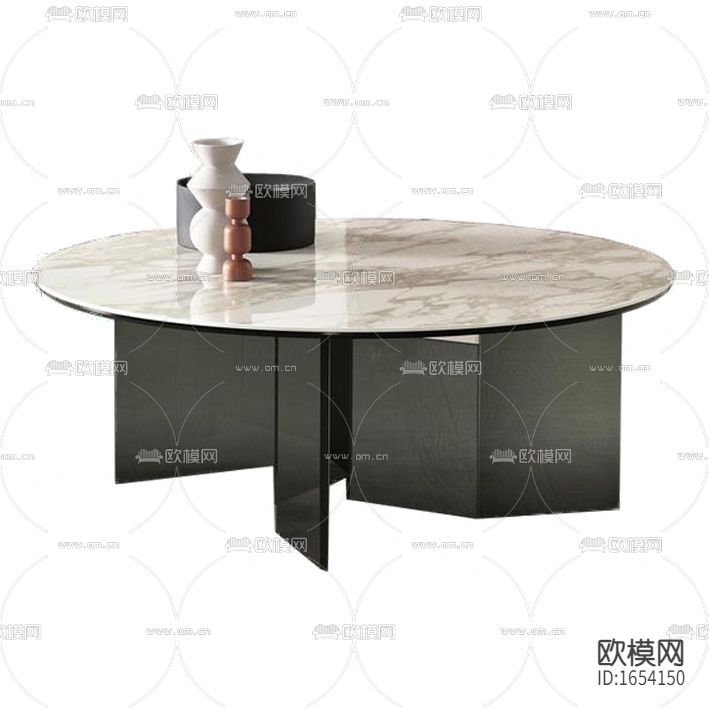 现代轻奢不锈钢大理石圆形茶几下载