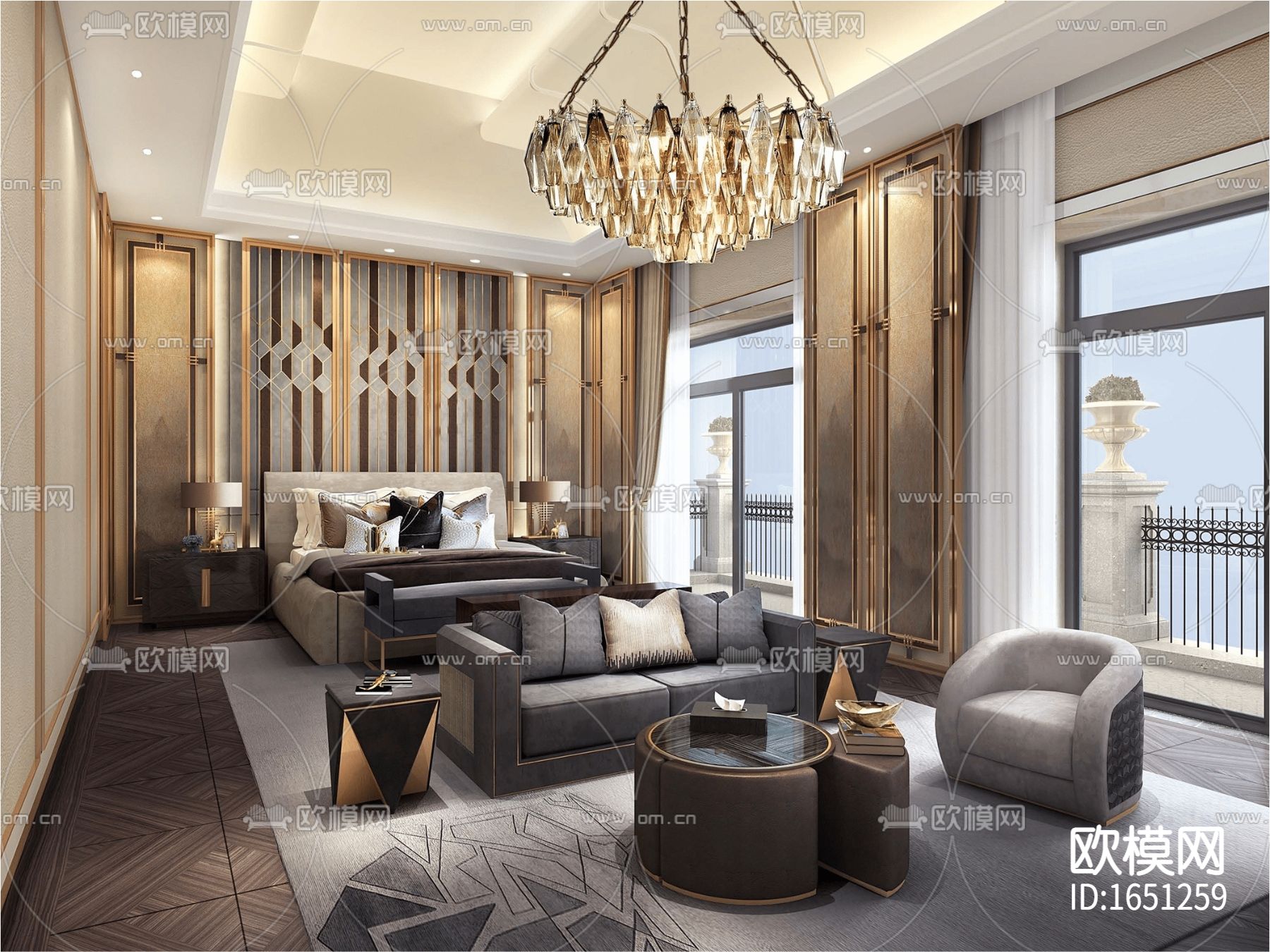 新中式别墅下载（渲染图7）