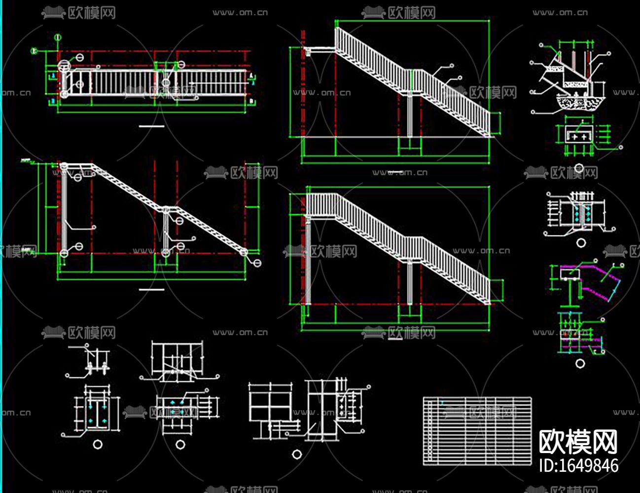 物流园钢梯下载（渲染图1）