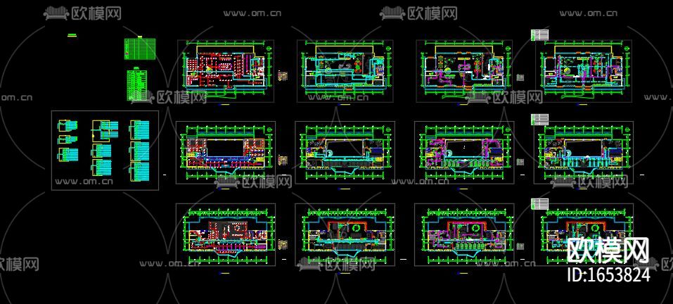 办公室电气平面图下载（渲染图8）