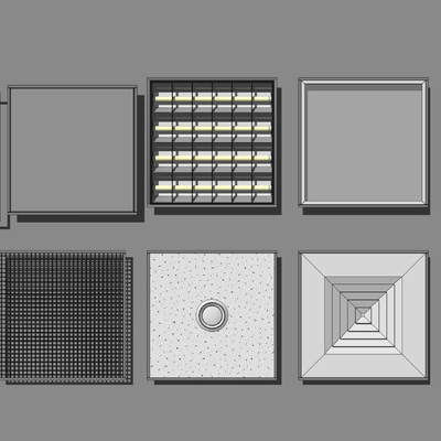 现代排气扇通风口su模型