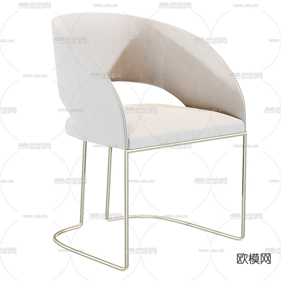 现代轻奢休闲桌椅3d模型