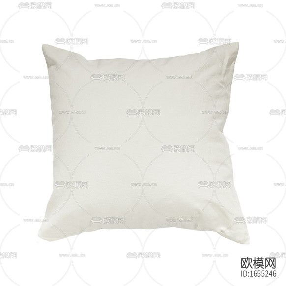 现代极简白色布艺抱枕下载
