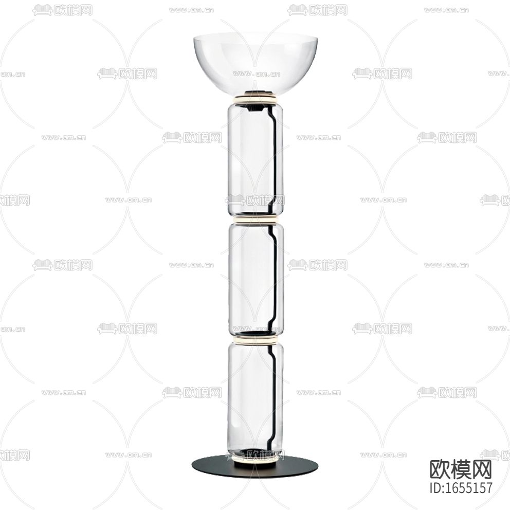 现代简约创意玻璃不锈钢落地灯下载