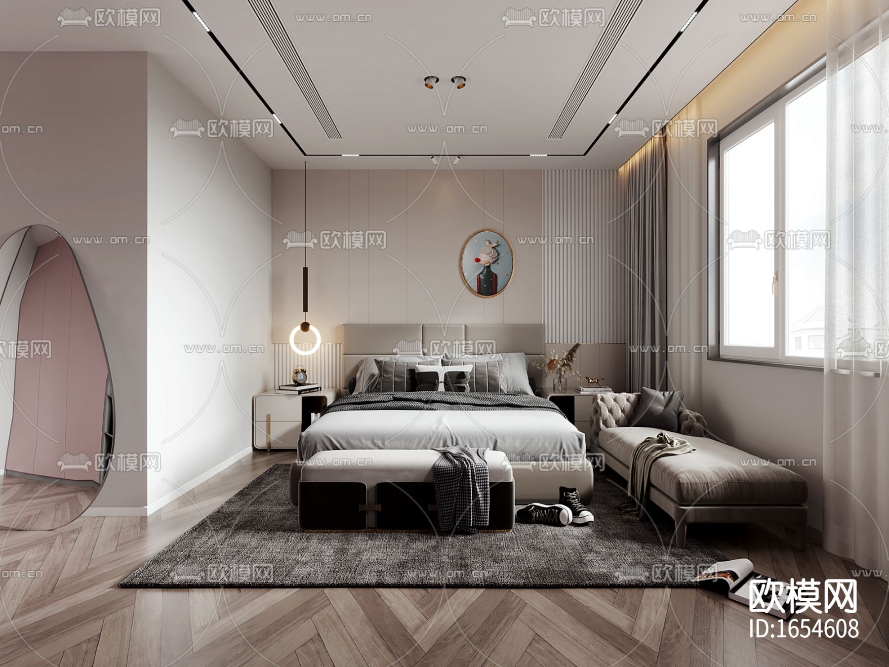 鹿澄天地别墅轻奢CAD施工图下载（渲染图4）