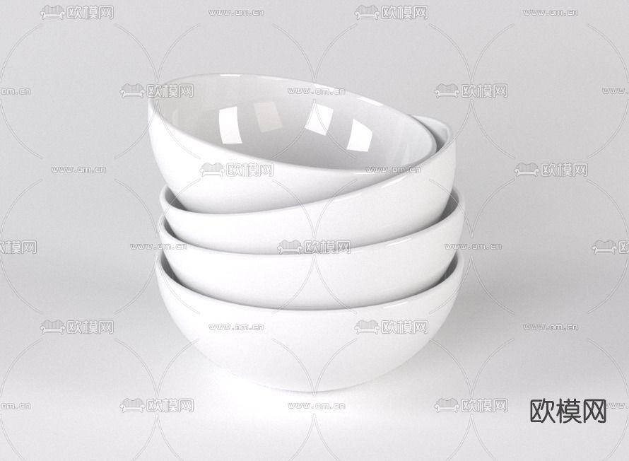 现代碗免费3d模型下载
